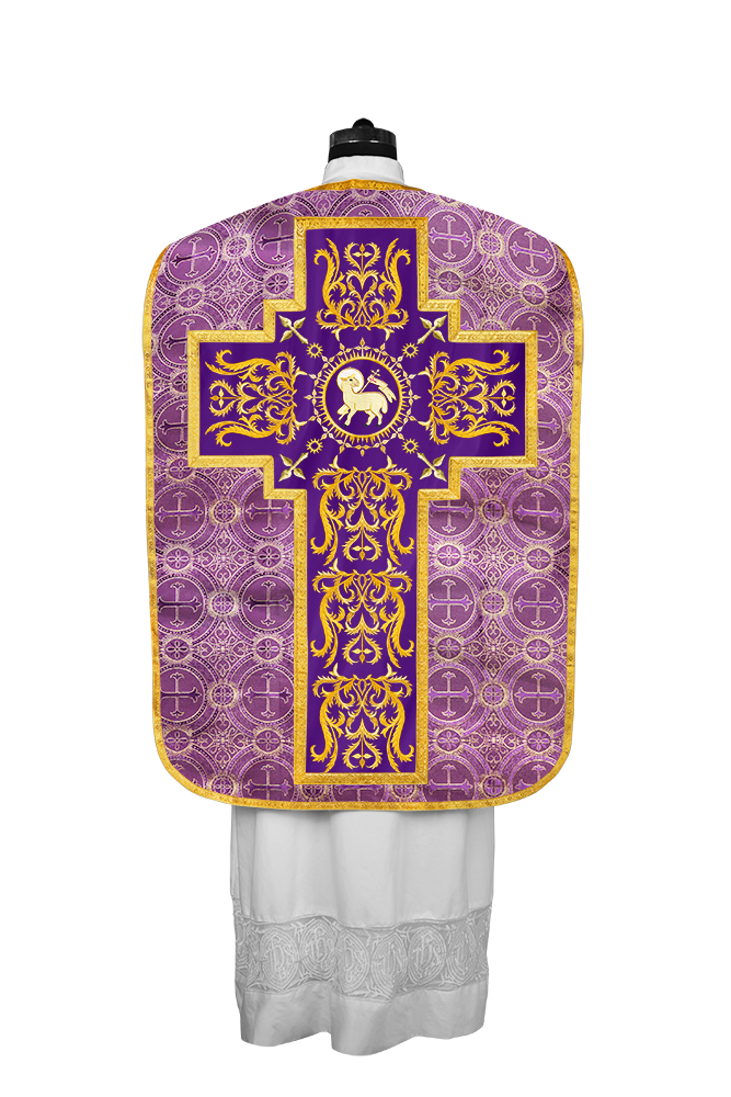 Fiddleback vestment with golden orphrey - Spiritus Collection