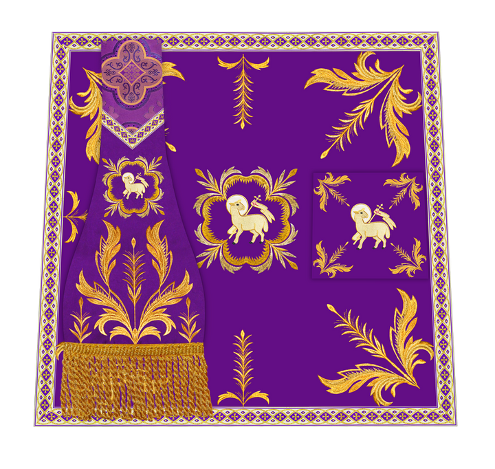 Mass Set Vestment with Embroidery Trims