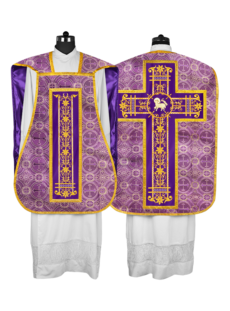 Roman embroidered chasuble vestment - Contemporary collection