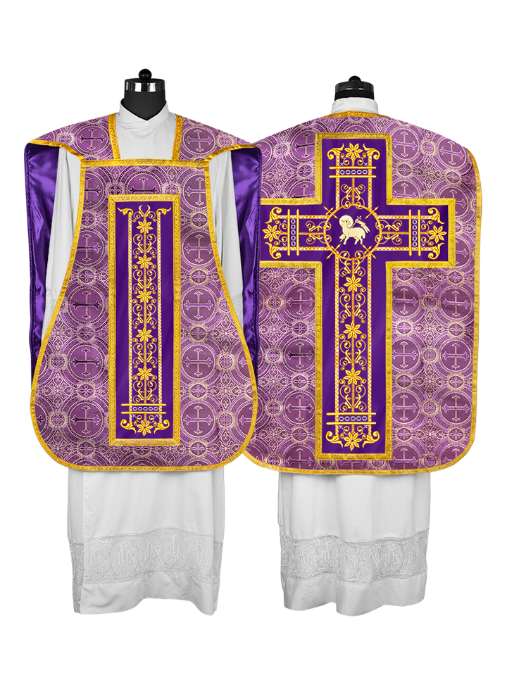 Roman embroidered chasuble vestment - Contemporary collection