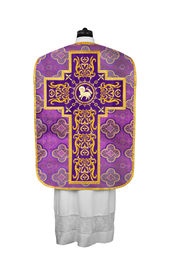 Fiddleback vestment with golden orphrey - Spiritus Collection