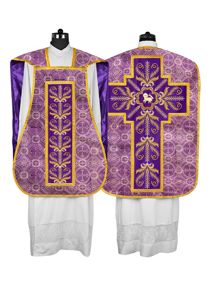 Chasuble Roman Fiddleback Vestment - Sanctus Collection