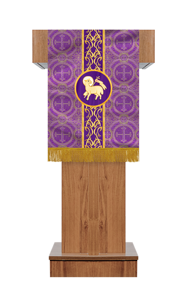 PULPIT/LECTERN WITH BRAIDED ORPHREY
