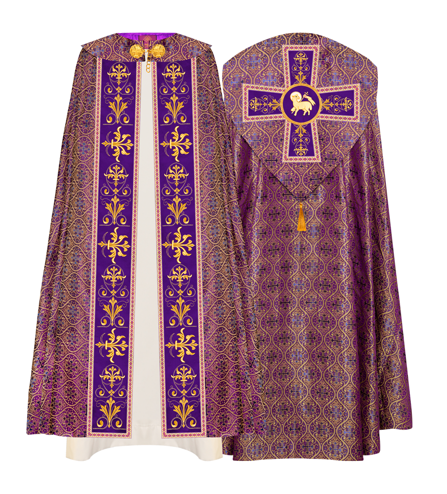 GOTHIC COPE VESTMENTS WITH COLOUR TRIMS