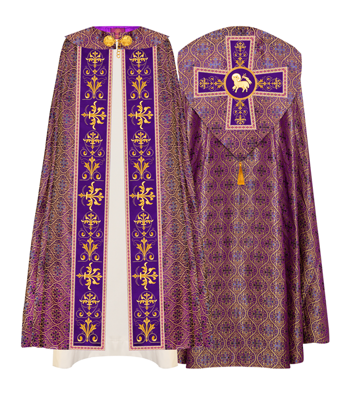 GOTHIC COPE VESTMENTS WITH COLOUR TRIMS