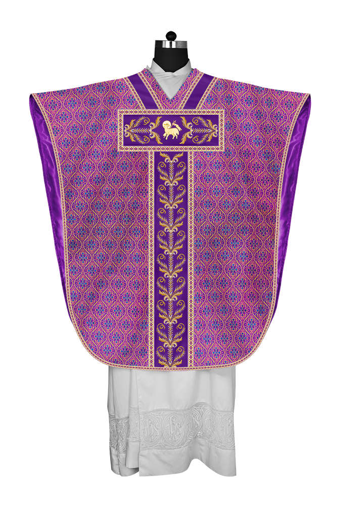 BORROMEAN CHASUBLE VESTMENT WITH LITURGICAL TRIMS