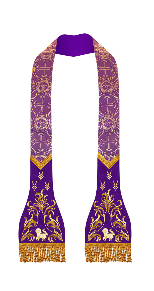 Lustrous Roman Stole Vestments - Cathedral collection