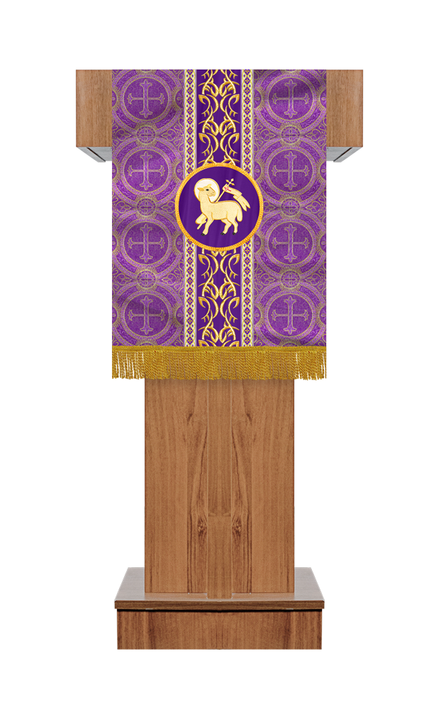 Pulpit/Lectern with Embroidery Motif and Orphrey