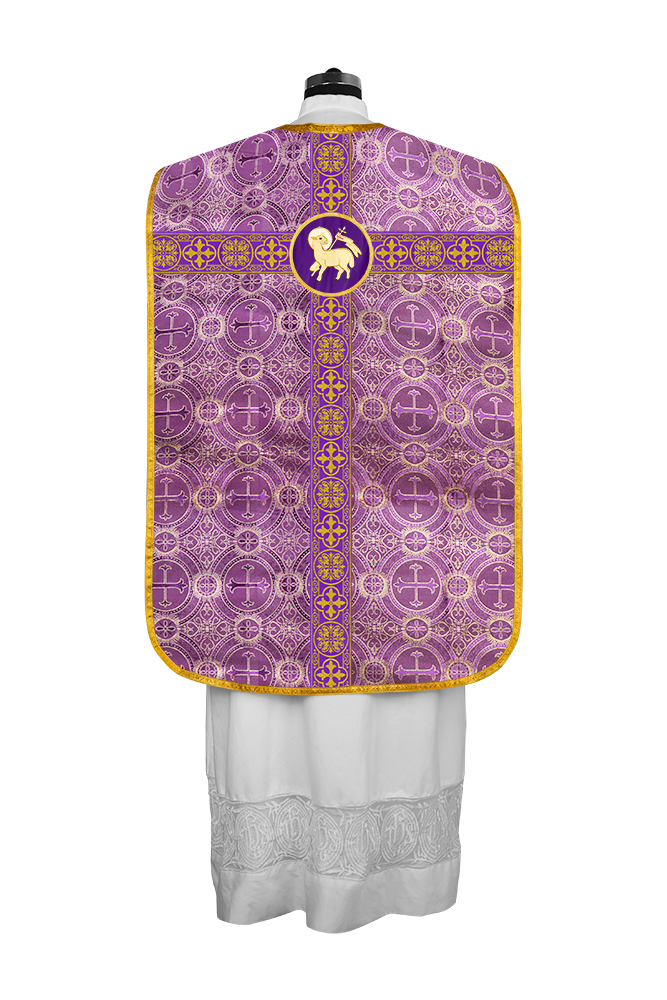 Fiddleback Vestment with Motif and Woven Braided Trims