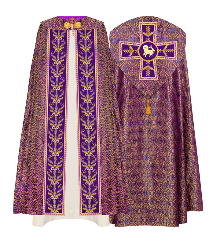 GOTHIC COPE VESTMENTS ADORNED WITH DETAILED BRAIDS