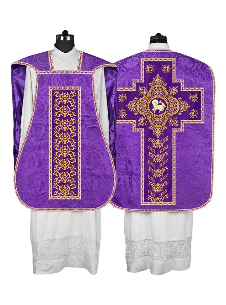 Traditional Fiddleback Vestments with Motifs and Trims