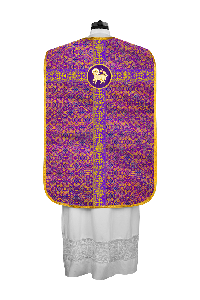 Fiddleback Vestment with Motif and Woven Braided Trims