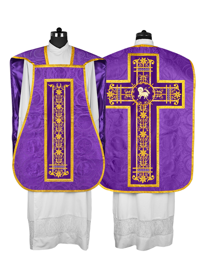 Roman embroidered chasuble vestment - Contemporary collection