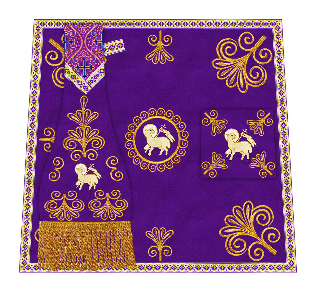 Ornate Embroidery Mass Set with Motif