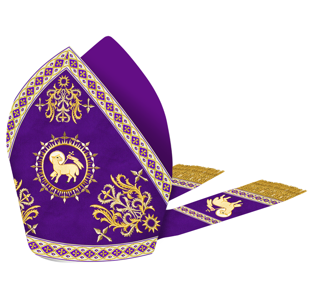 Mitre Vestment with Motif and Embroidery Trims