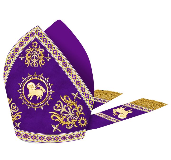 Mitre Vestment with Motif and Embroidery Trims