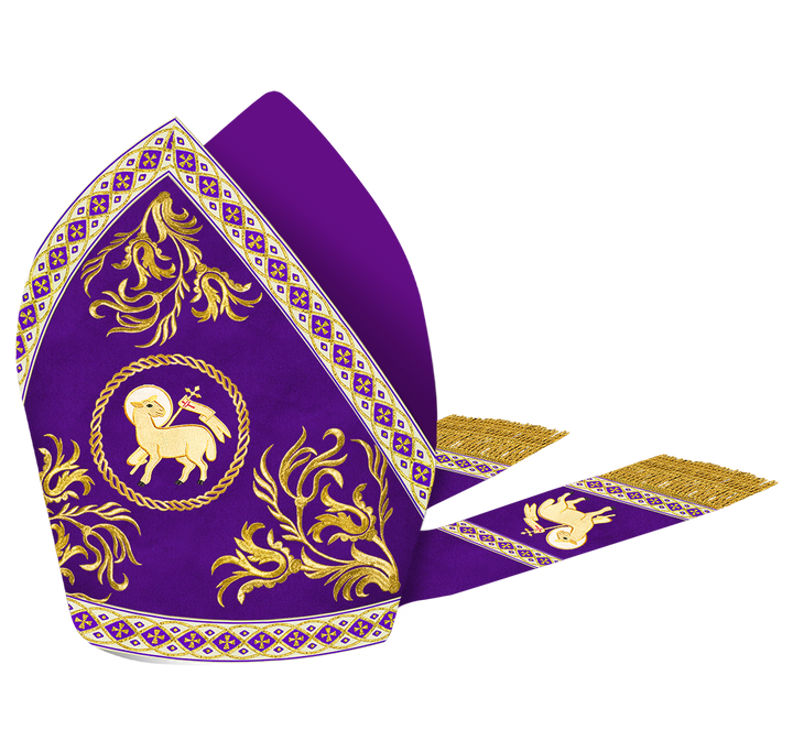 Roman Mitre with Liturgical Motif and Trims