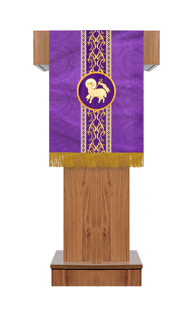 Pulpit/Lectern with Embroidery Motif and Orphrey