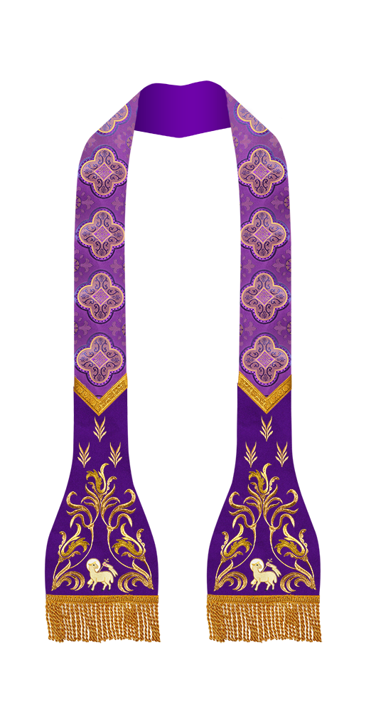 Lustrous Roman Stole Vestments - Cathedral collection