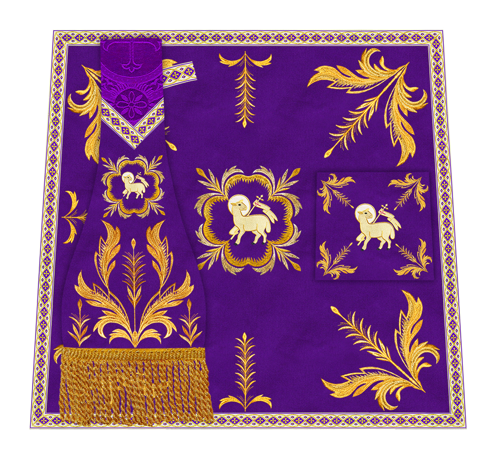 Mass Set Vestment with Embroidery Trims