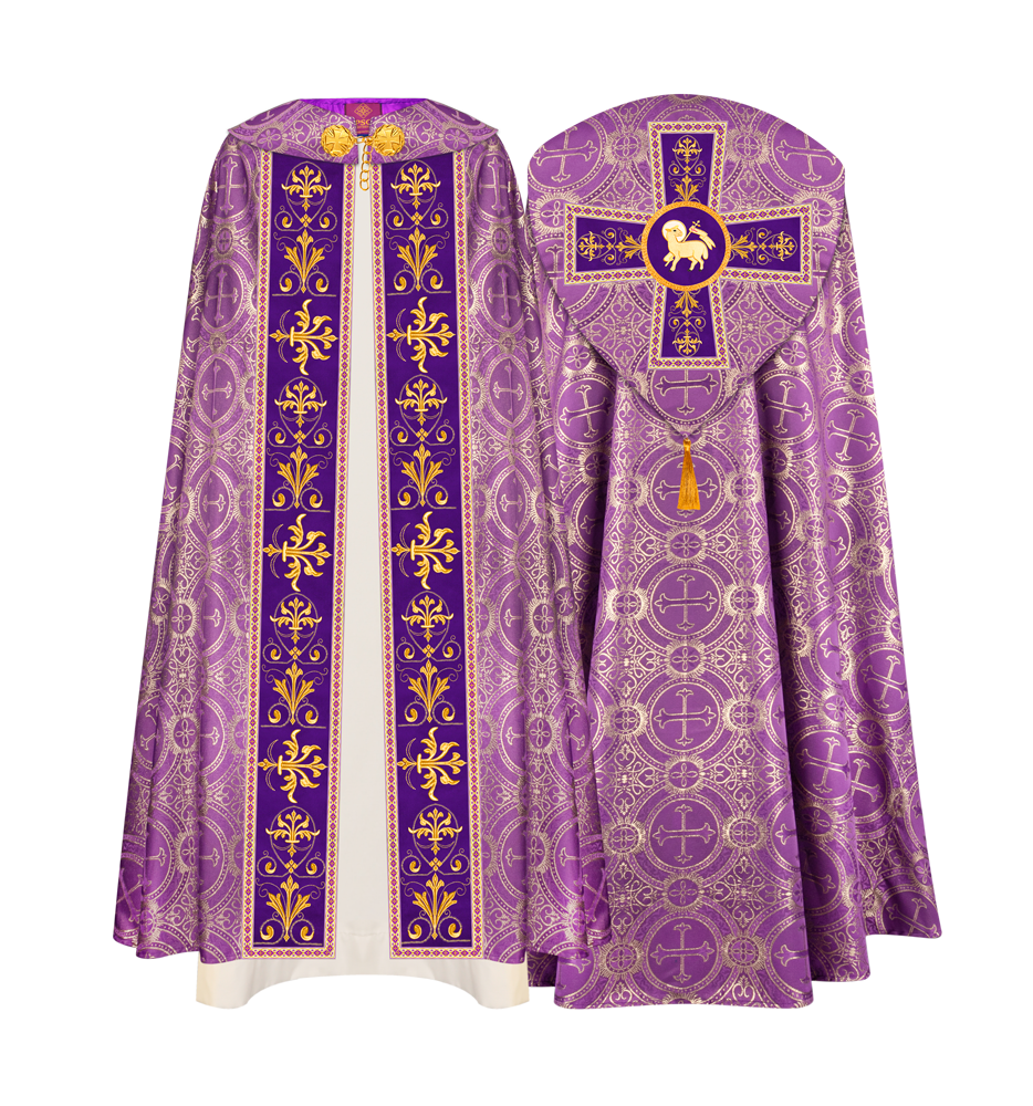 GOTHIC COPE VESTMENTS WITH COLOUR TRIMS