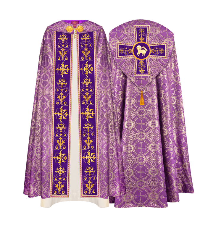 GOTHIC COPE VESTMENTS WITH COLOUR TRIMS