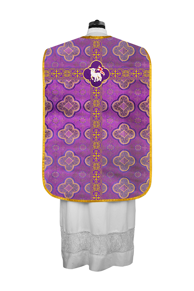 Roman Chasuble Fiddleback with Braided Trims