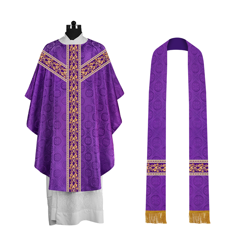 Gothic Chasuble with Y-type Embroidered Orphrey