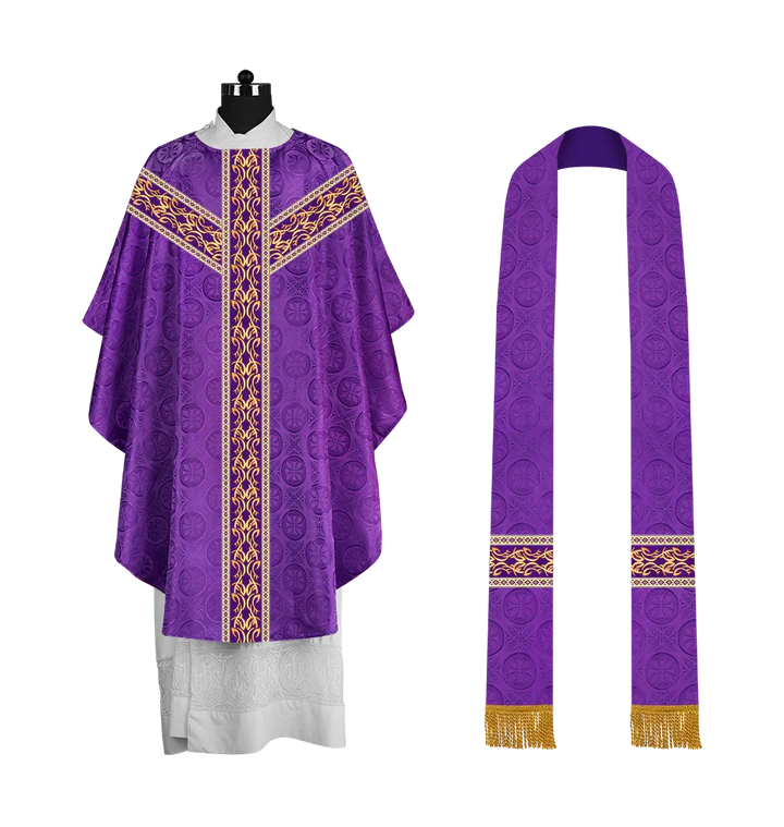 Gothic Chasuble with Y-type Embroidered Orphrey