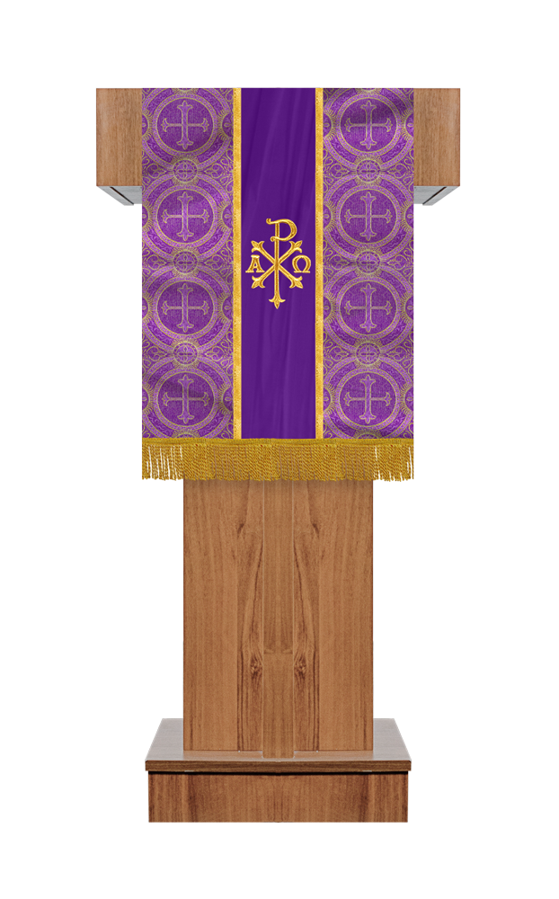 PULPIT/LECTERN WITH SPIRITUAL MOTIF