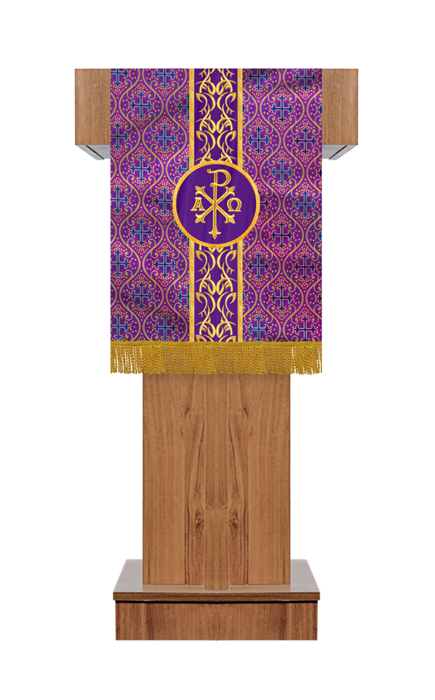 PULPIT/LECTERN WITH BRAIDED ORPHREY