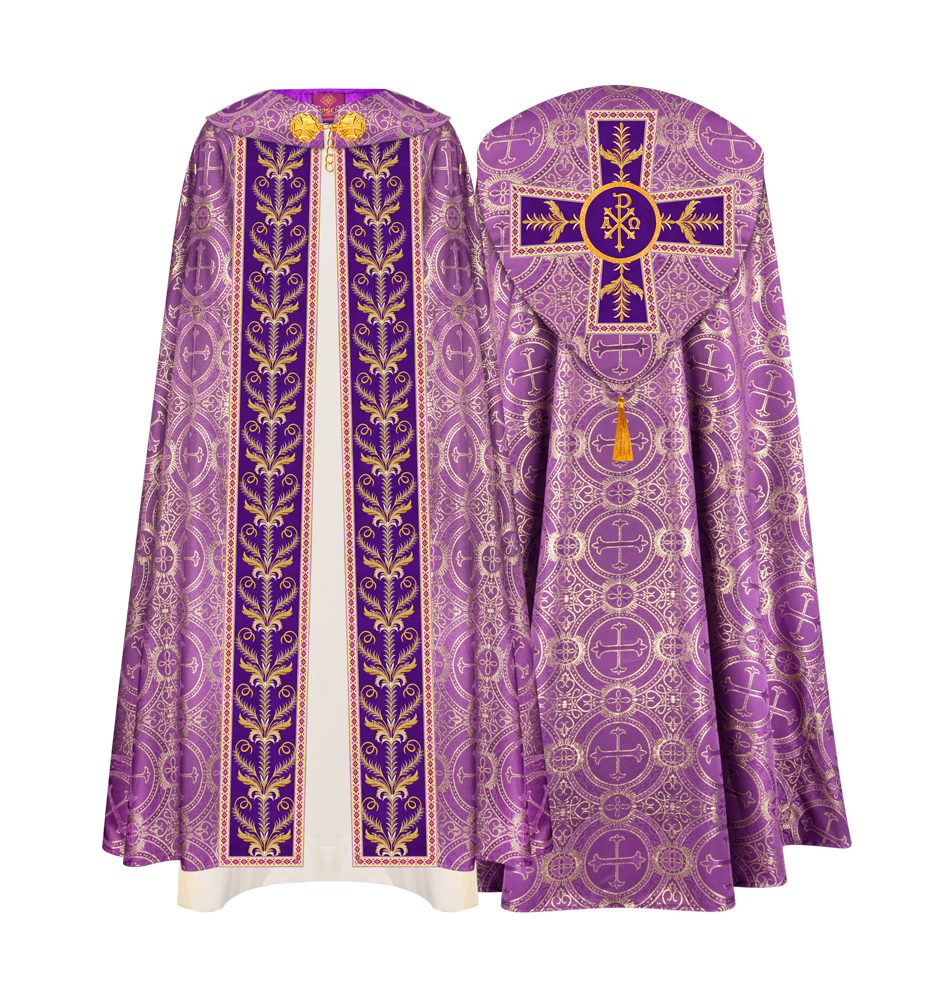 GOTHIC COPE VESTMENTS ADORNED WITH DETAILED BRAIDS