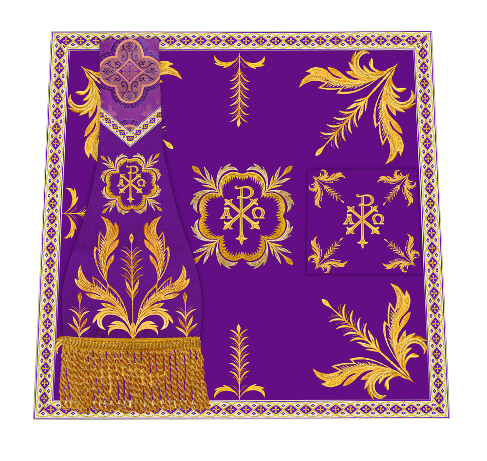 Mass Set Vestment with Embroidery Trims