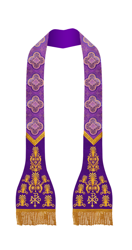 Roman stole with elegant embroidery - Victoria collection