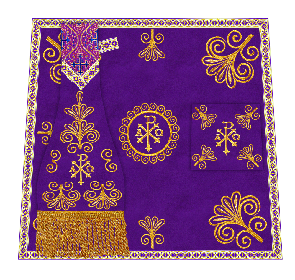 Ornate Embroidery Mass Set with Motif