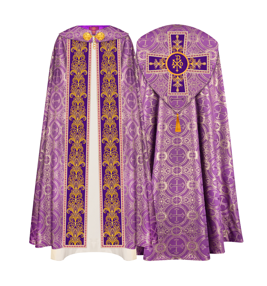 Gothic Cope vestments with Spiritual Motifs and Trims