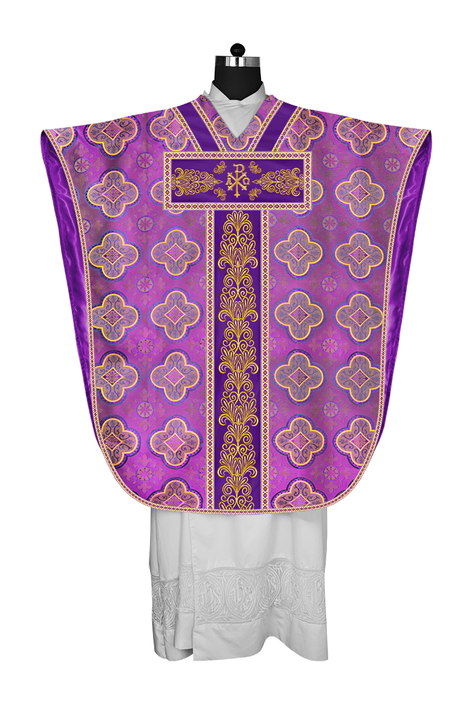 SPIRITUAL BORROMEAN CHASUBLE WITH Y TYPE ORPHREY AND TRIMS