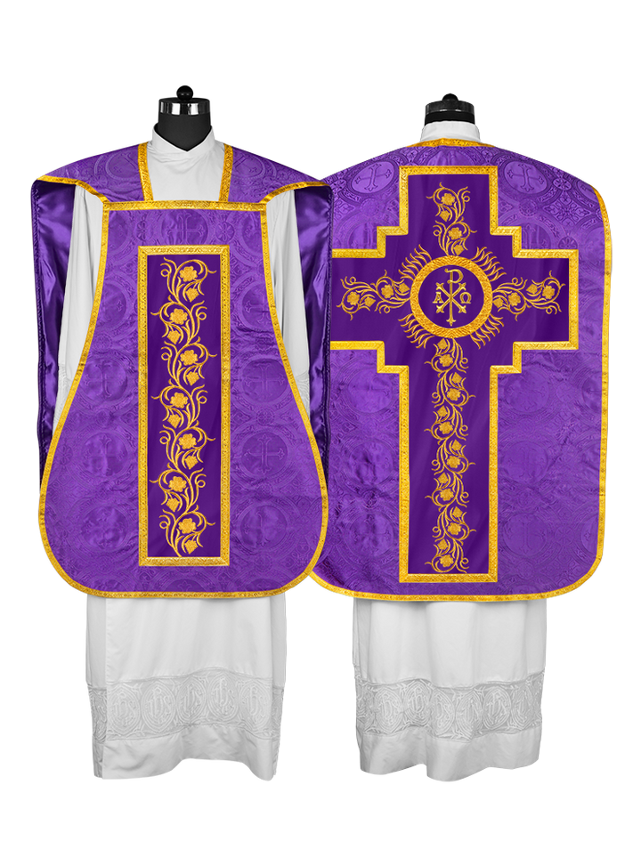 Catholic fiddleback chasuble vestment - Grapes collection