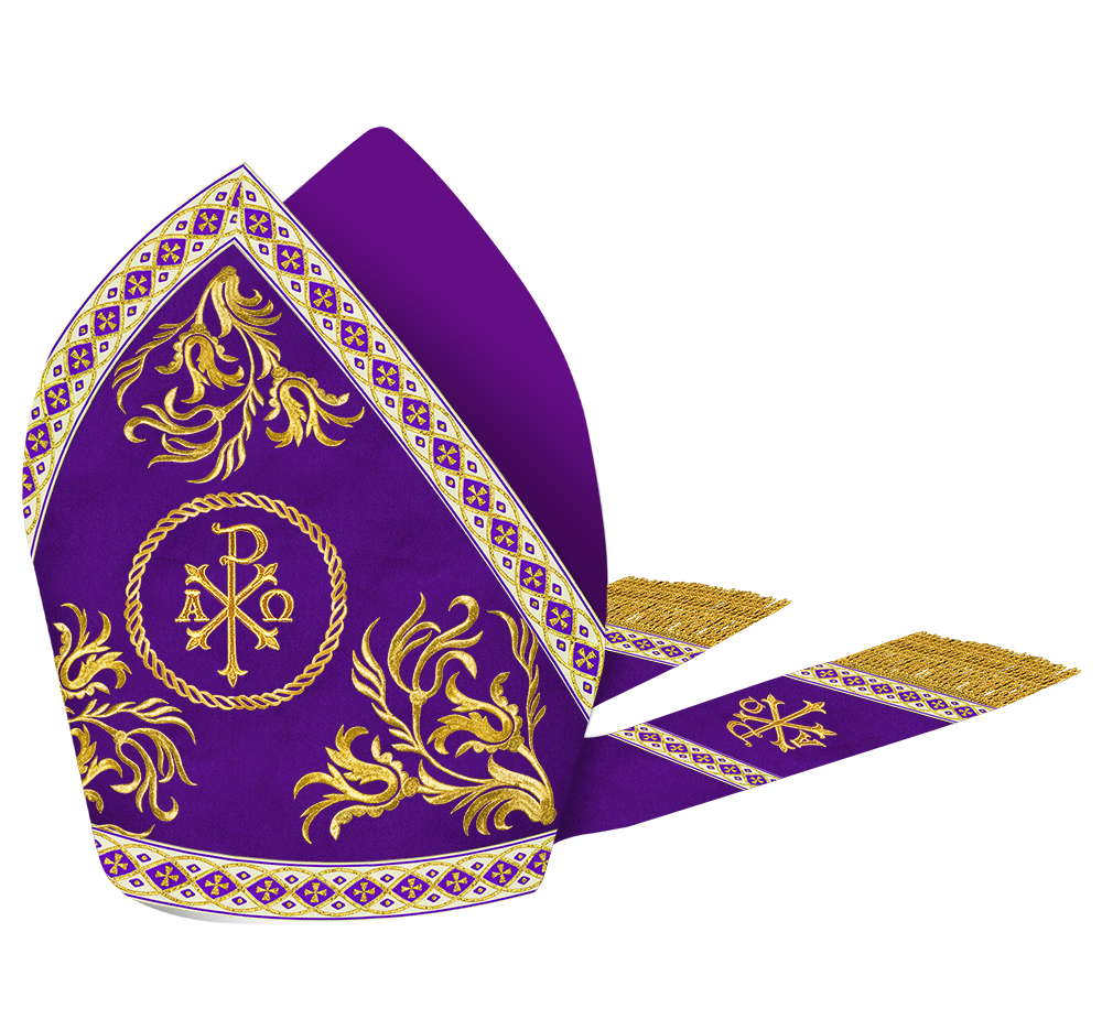 Roman Mitre with Liturgical Motif and Trims