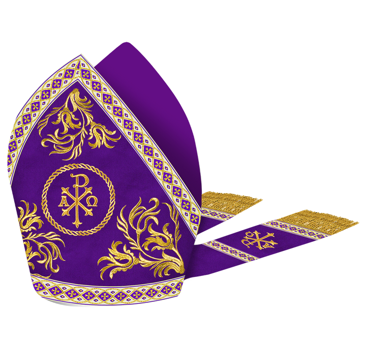 Roman Mitre with Liturgical Motif and Trims