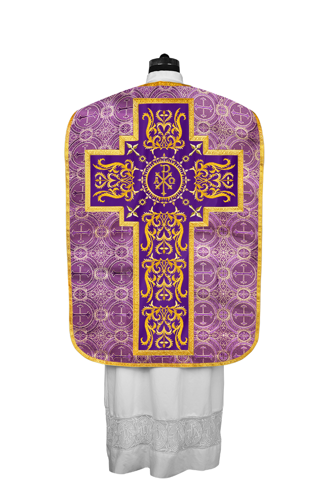 Fiddleback vestment with golden orphrey - Spiritus Collection