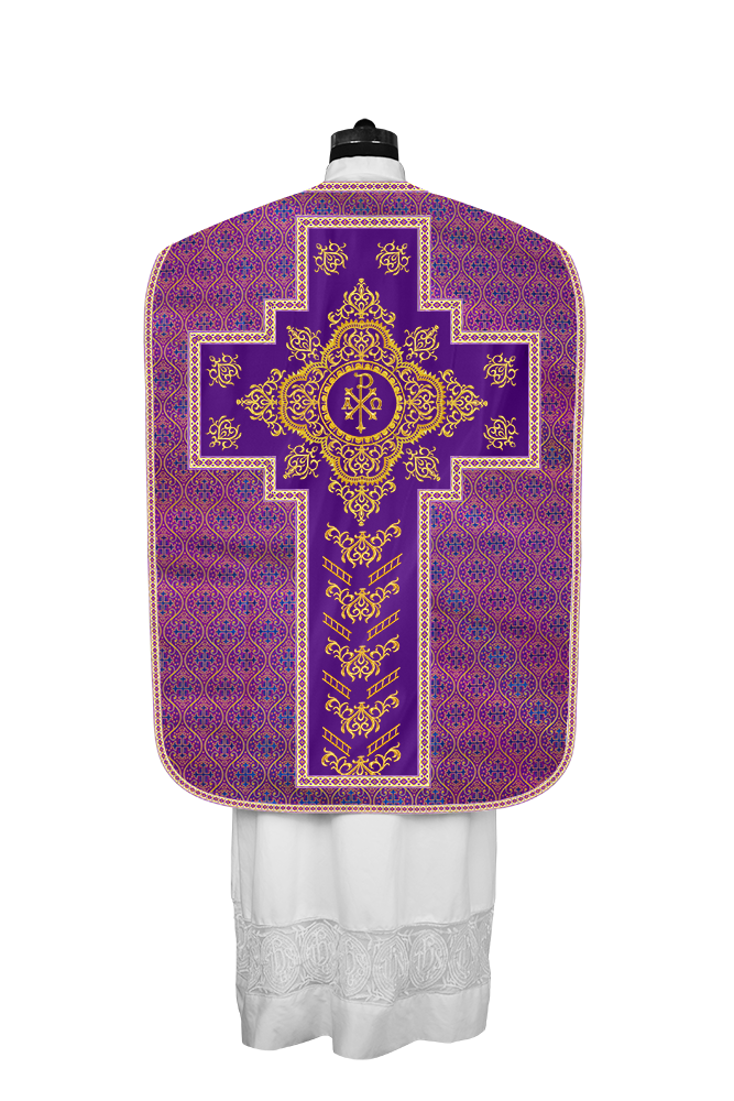 Traditional Fiddleback Vestments with Motifs and Trims