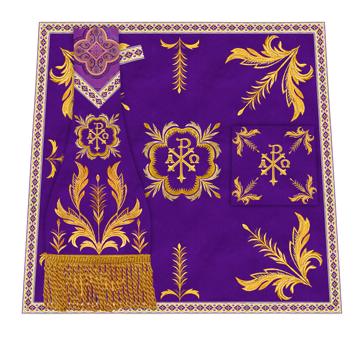 Mass Set Vestment with Embroidery Trims