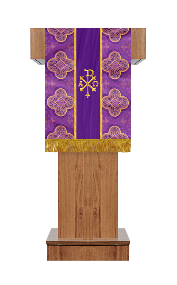 PULPIT/LECTERN WITH SPIRITUAL MOTIF
