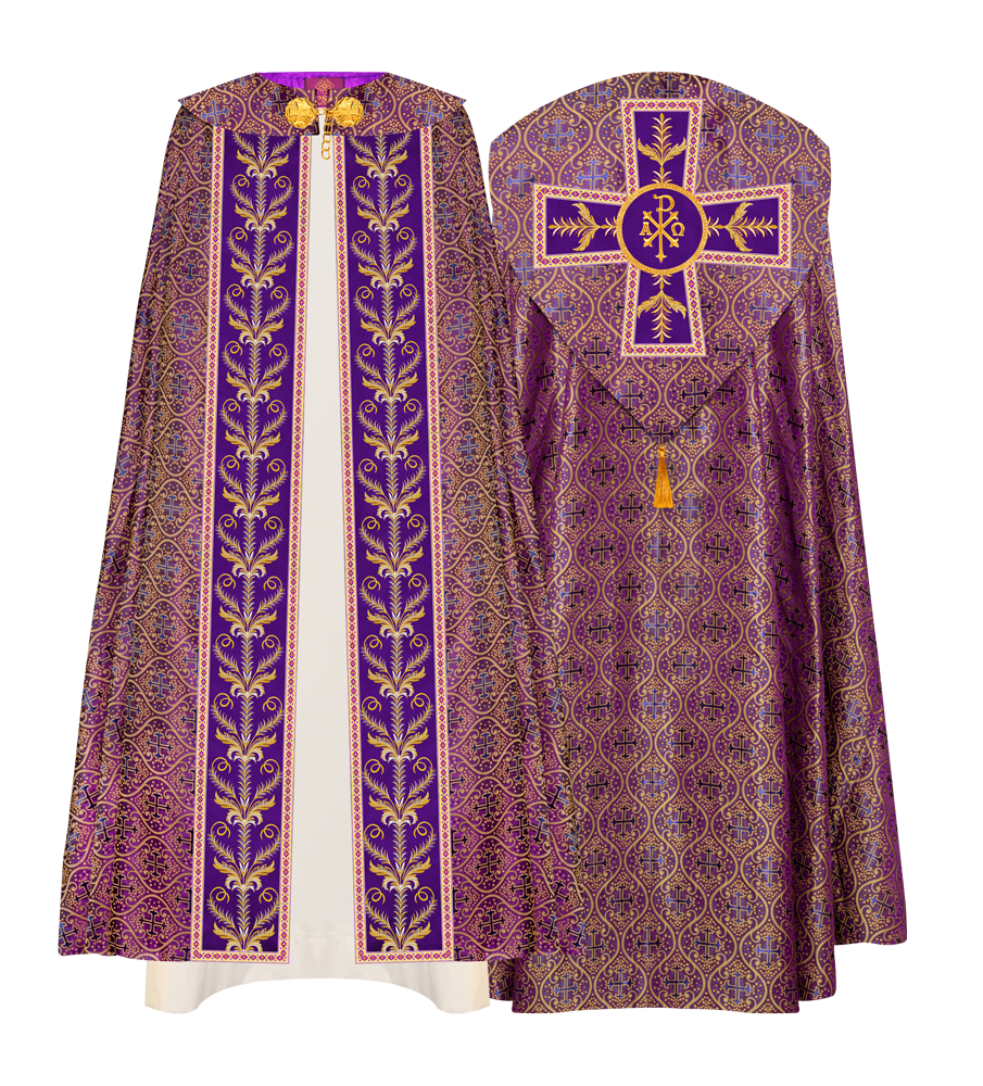GOTHIC COPE VESTMENTS ADORNED WITH DETAILED BRAIDS