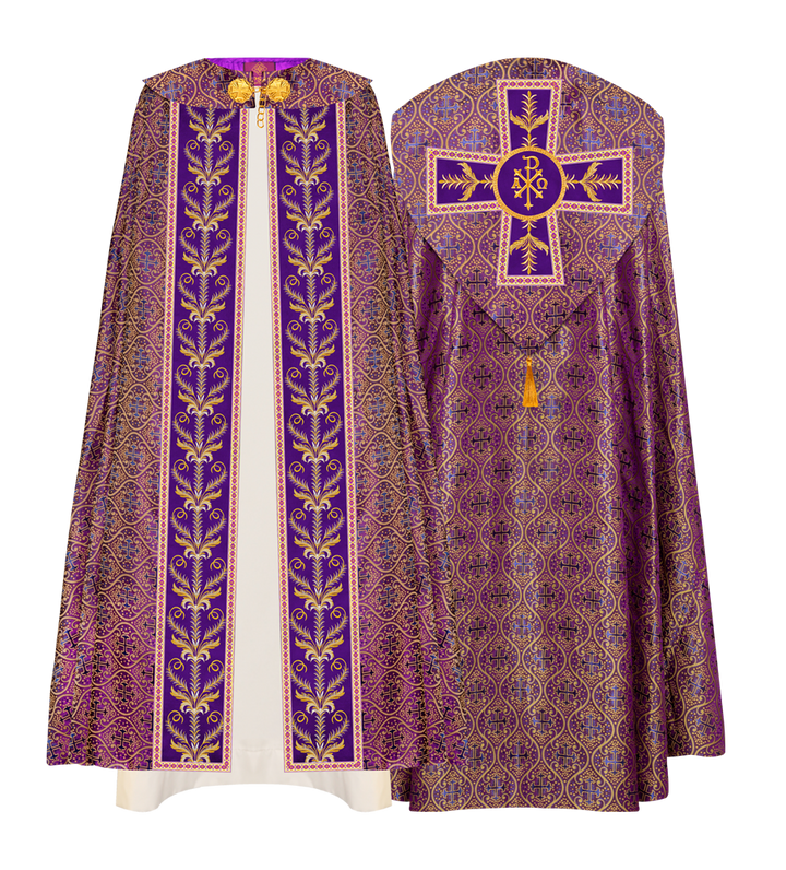 GOTHIC COPE VESTMENTS ADORNED WITH DETAILED BRAIDS
