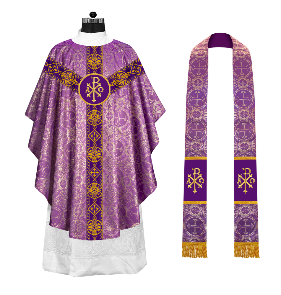 Gorgeous Gothic chasuble vestment - Diamond lace