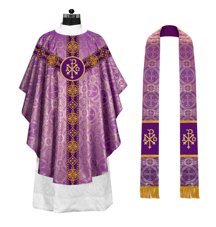 Gorgeous Gothic chasuble vestment - Diamond lace