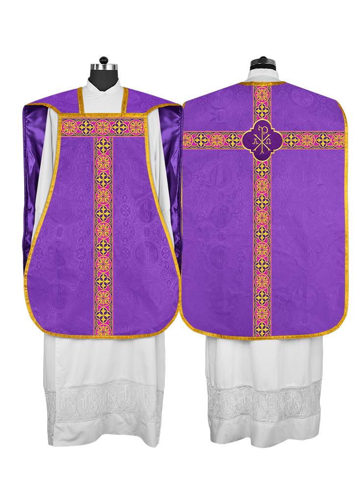 Roman Fiddleback with Woven Braided Trims