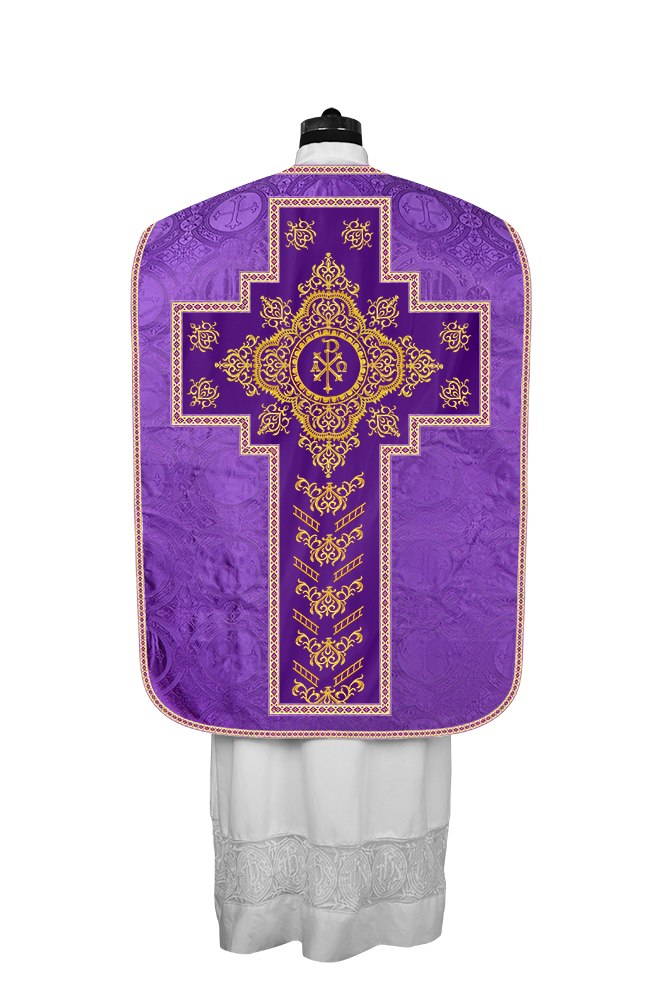 Traditional Fiddleback Vestments with Motifs and Trims